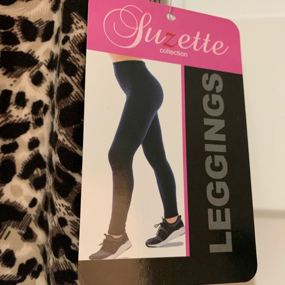 Suzette Collection Cheetah Print Leggings - Picture 7 of 7